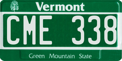 VT license plate CME338