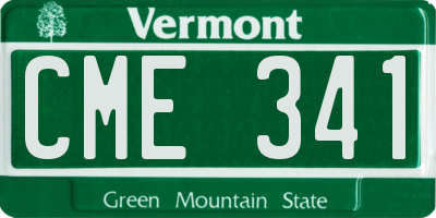 VT license plate CME341
