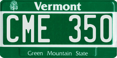 VT license plate CME350