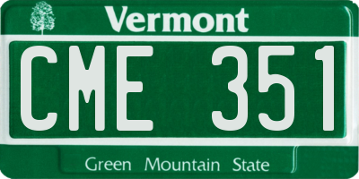 VT license plate CME351