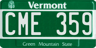VT license plate CME359