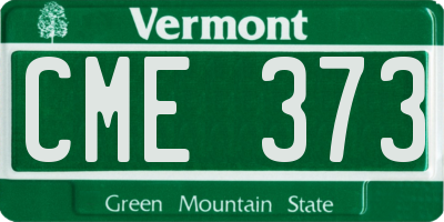 VT license plate CME373