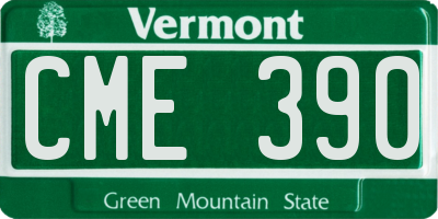 VT license plate CME390