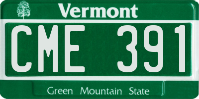 VT license plate CME391