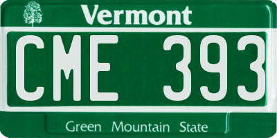 VT license plate CME393
