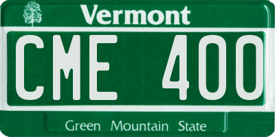 VT license plate CME400