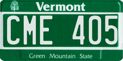 VT license plate CME405