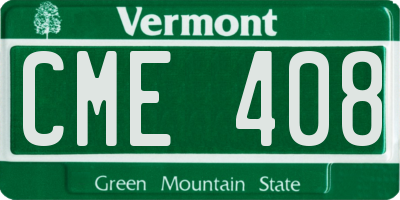 VT license plate CME408