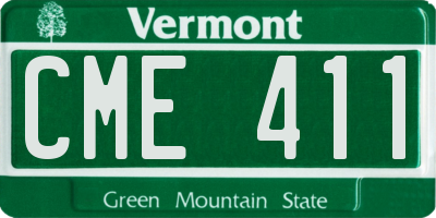 VT license plate CME411