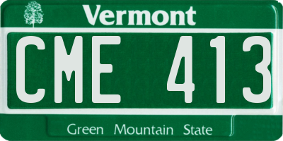 VT license plate CME413