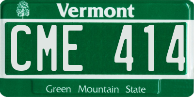 VT license plate CME414