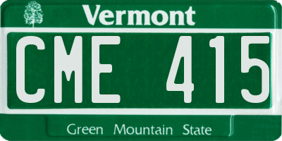 VT license plate CME415