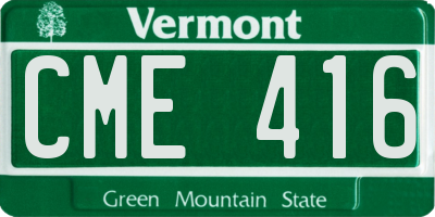 VT license plate CME416