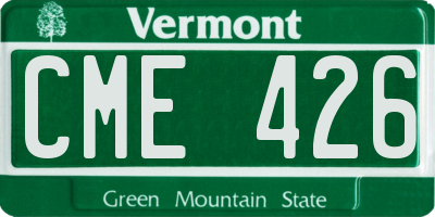 VT license plate CME426