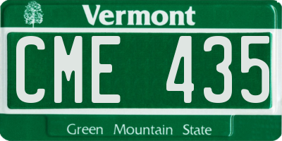 VT license plate CME435