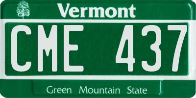 VT license plate CME437