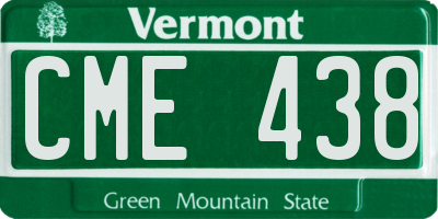 VT license plate CME438