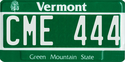VT license plate CME444