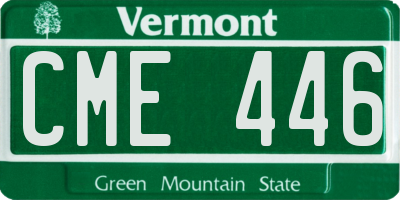 VT license plate CME446
