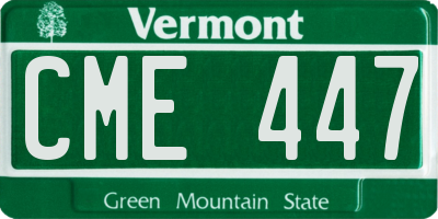 VT license plate CME447
