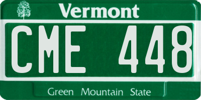 VT license plate CME448