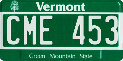 VT license plate CME453