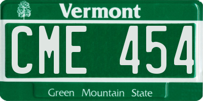 VT license plate CME454