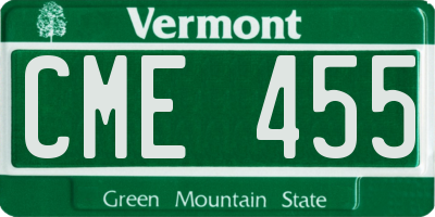 VT license plate CME455