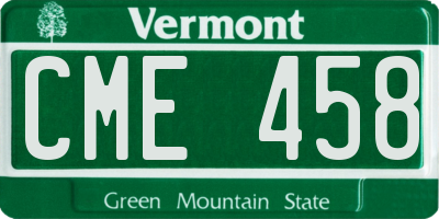 VT license plate CME458