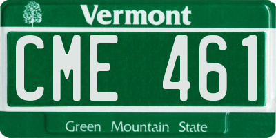 VT license plate CME461