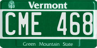 VT license plate CME468