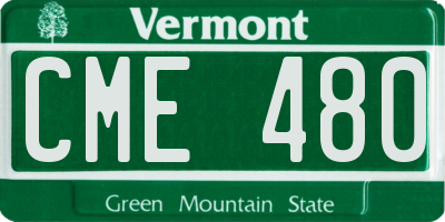 VT license plate CME480