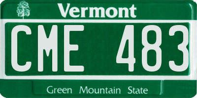 VT license plate CME483