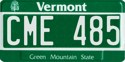 VT license plate CME485