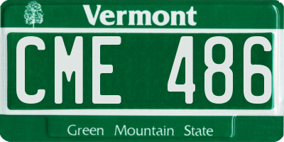 VT license plate CME486