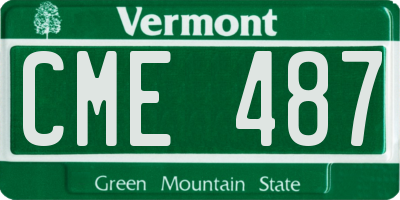 VT license plate CME487