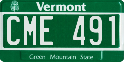 VT license plate CME491