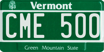VT license plate CME500