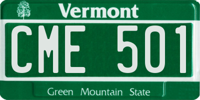 VT license plate CME501