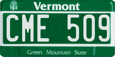 VT license plate CME509