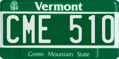 VT license plate CME510
