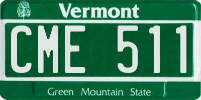 VT license plate CME511