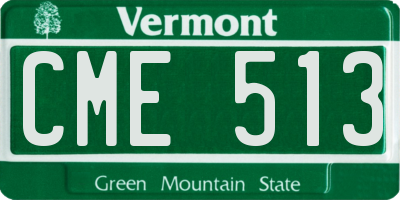 VT license plate CME513