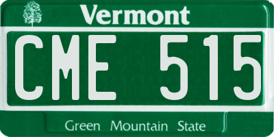 VT license plate CME515