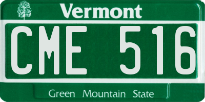 VT license plate CME516