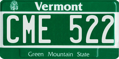 VT license plate CME522