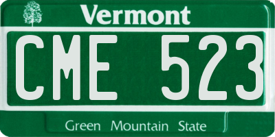 VT license plate CME523