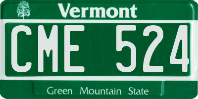VT license plate CME524