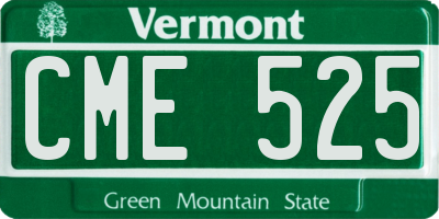 VT license plate CME525