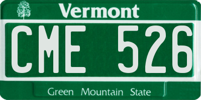 VT license plate CME526